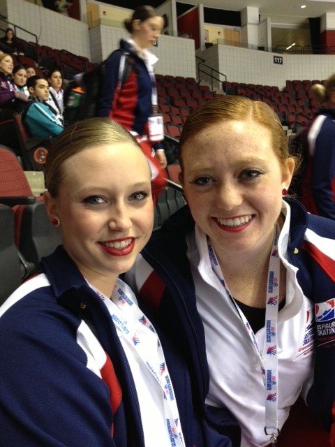 Taylor & Cristy after practice at Worlds